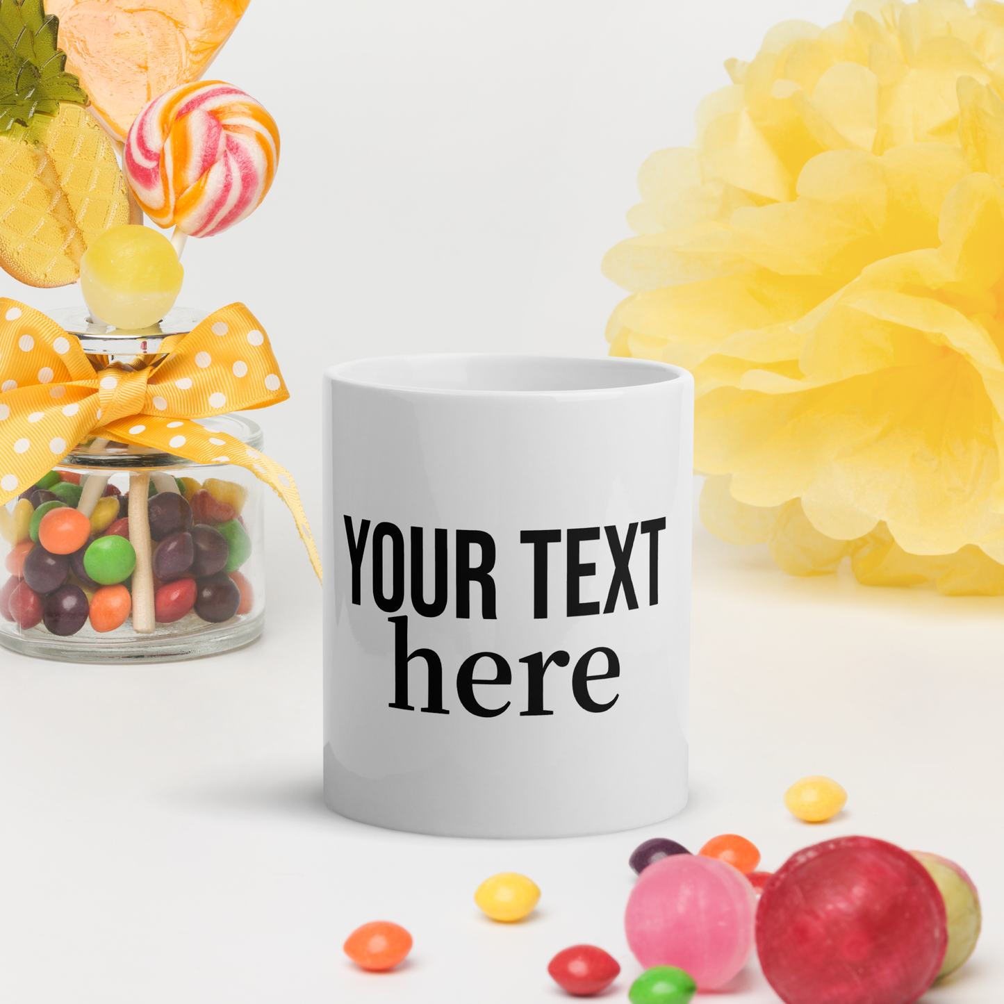 Dein Spruch auf einer Tasse